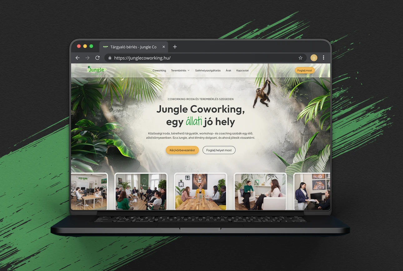 Jungle Coworking weboldal referencia