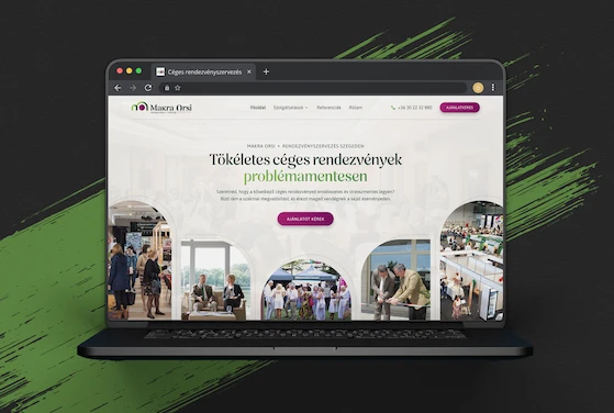 Marka Orsi weboldal mockup
